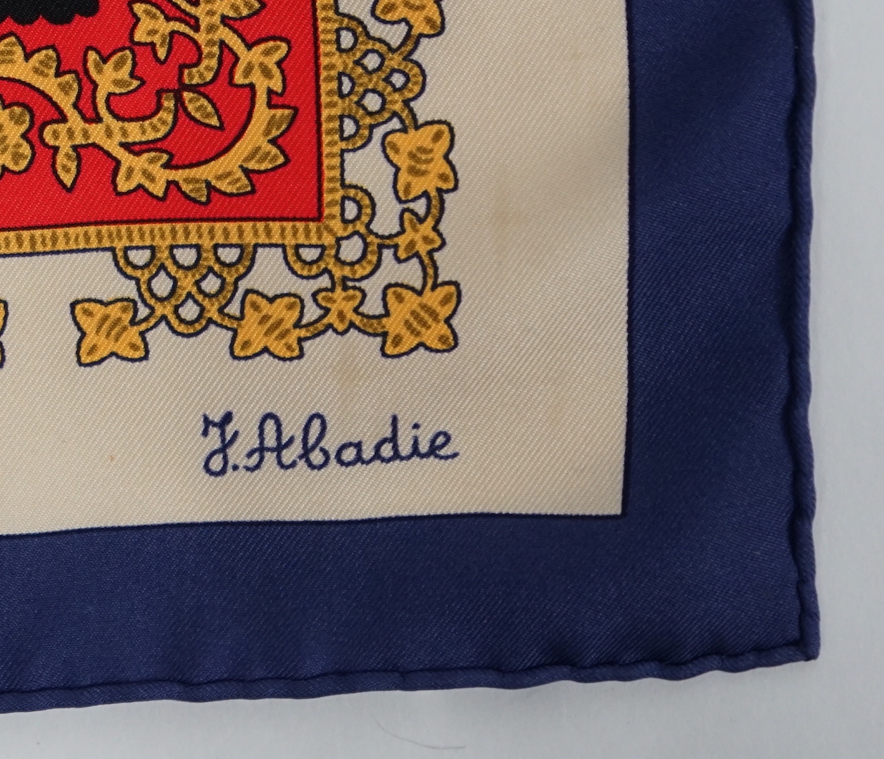 A Hermès Brins D'or silk scarf by Julia Abadie, 90cm x 90cm